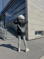 Зимняя дубленка Mila Nova Д-209  черный+белый — изображение 5