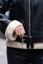 Демисезонная дубленка Mila Nova Д-216  черный — изображение 4