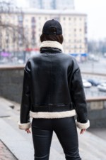 Демисезонная дубленка Mila Nova Д-216  черный — изображение 3