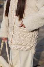 Демисезонная куртка Mila Nova К-323 молоко — изображение 8