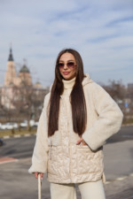 Демисезонная куртка Mila Nova К-323 молоко