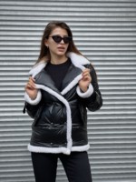 Демисезонная Куртка Mila Nova К-254 черный — изображение 3