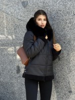 Зимняя куртка Mila Nova К-291 черный+черный — изображение 3