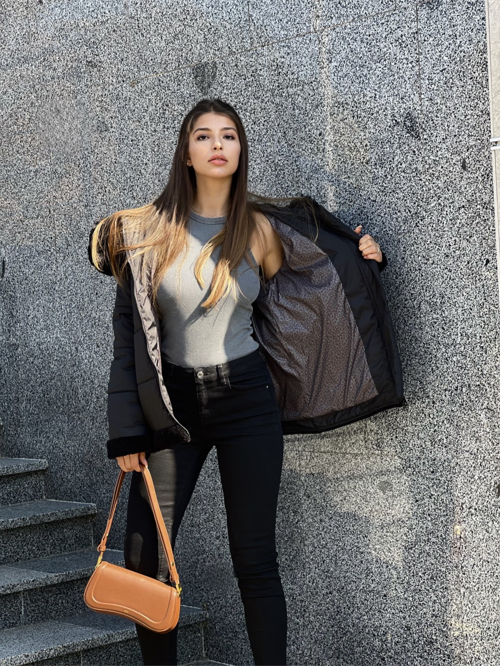 Зимняя куртка Mila Nova К-291 черный+черный — изображение 6