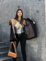 Зимняя куртка Mila Nova К-291 черный+черный — изображение 6