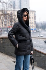 Зимняя куртка Mila Nova К-301 черный — изображение 2