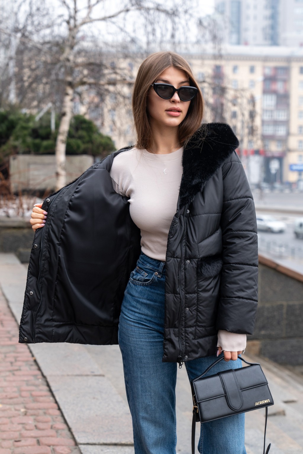 Зимняя куртка Mila Nova К-301 черный — изображение 3