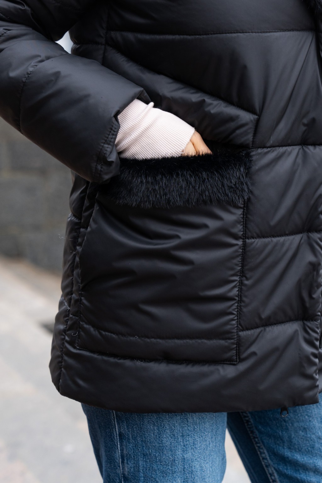 Зимняя куртка Mila Nova К-301 черный — изображение 8