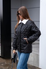 Демисезонная куртка Mila Nova К-309 черный — изображение 6