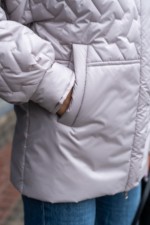 Демисезонная куртка Mila Nova К-309 серый — изображение 5