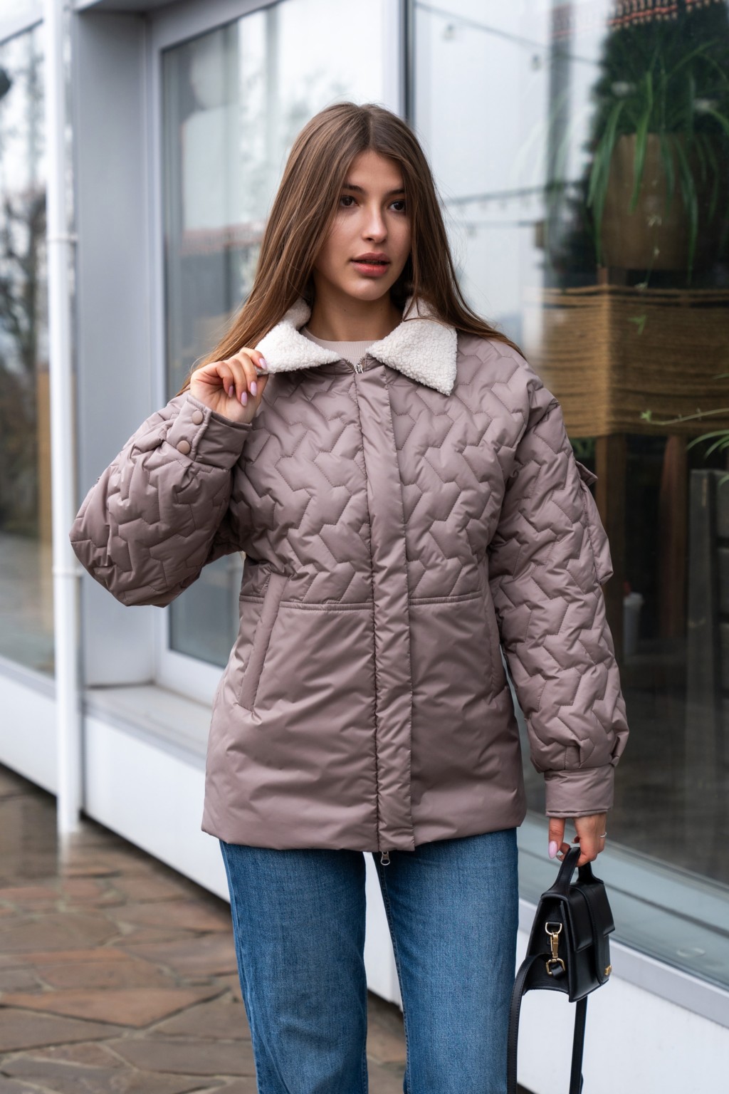 Демисезонная куртка Mila Nova К-309 капучино — изображение 1