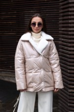 Демисезонная куртка Mila Nova К-311 бежевый