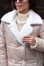 Демисезонная куртка Mila Nova К-311 бежевый — изображение 5