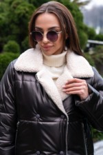 Демисезонная куртка Mila Nova К-311 шоколад — изображение 5