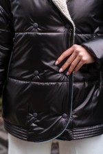 Демисезонная куртка Mila Nova К-311 шоколад — изображение 7