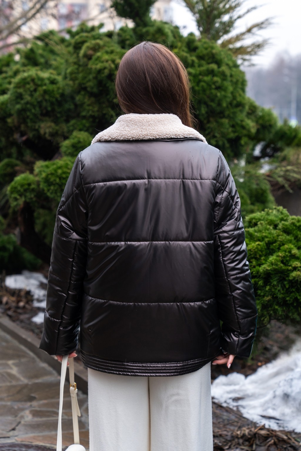 Демисезонная куртка Mila Nova К-311 шоколад — изображение 3