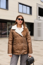 Демисезонная куртка Mila Nova К-311 медный — изображение 5