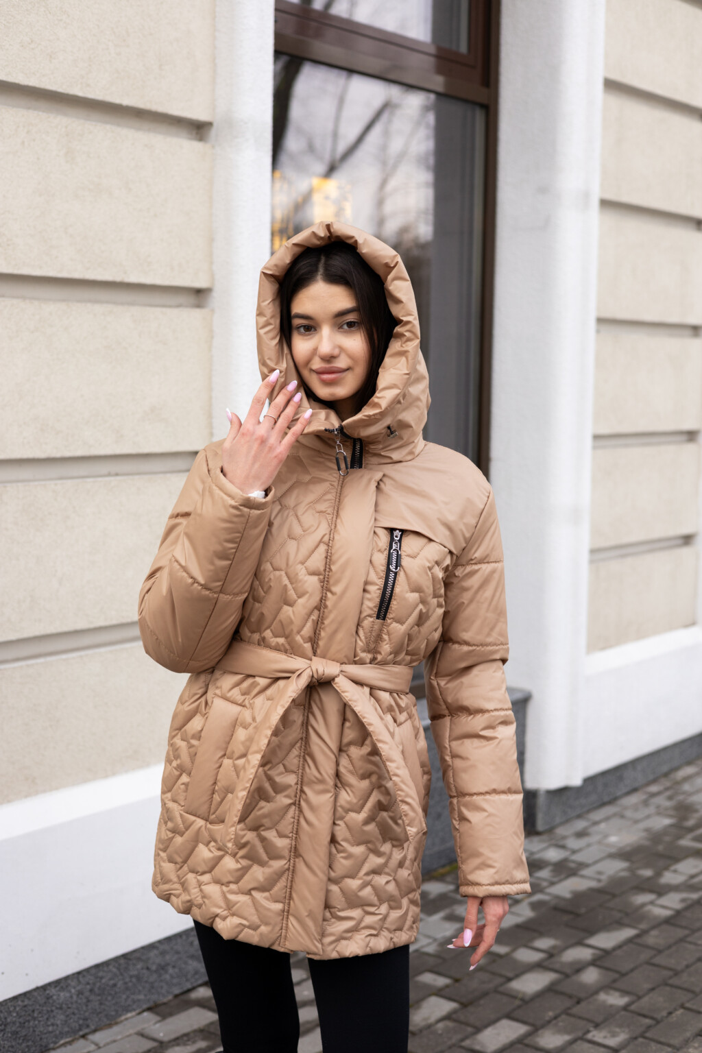 Демисезонная куртка Mila Nova К-320 кемел — изображение 2