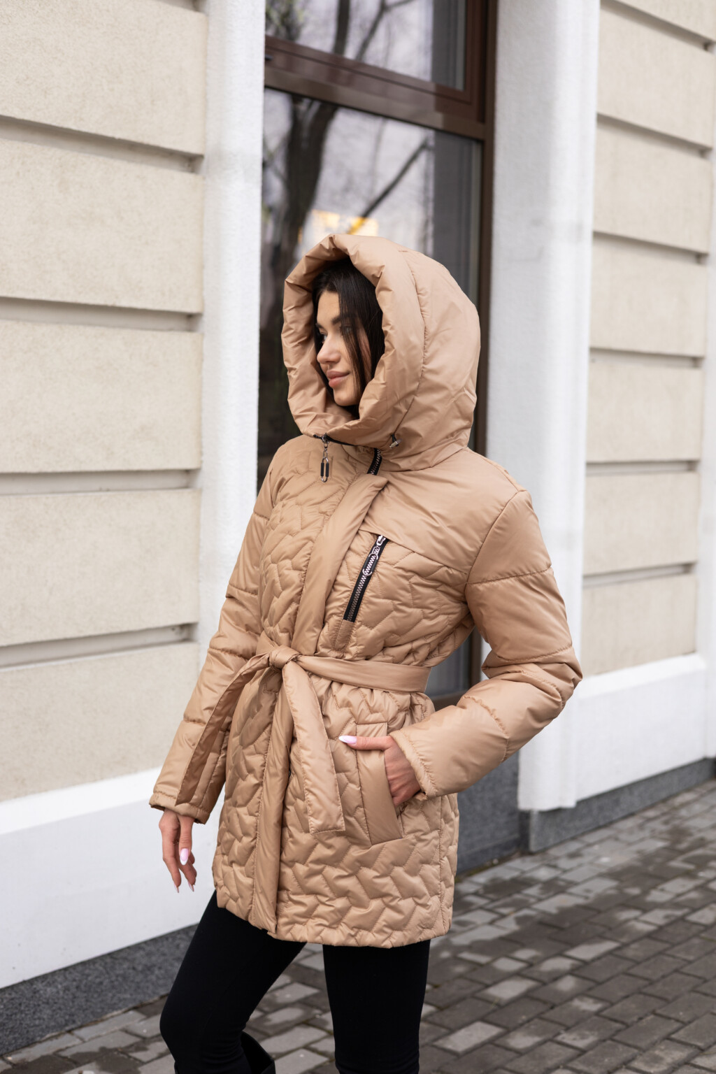 Демисезонная куртка Mila Nova К-320 кемел — изображение 3