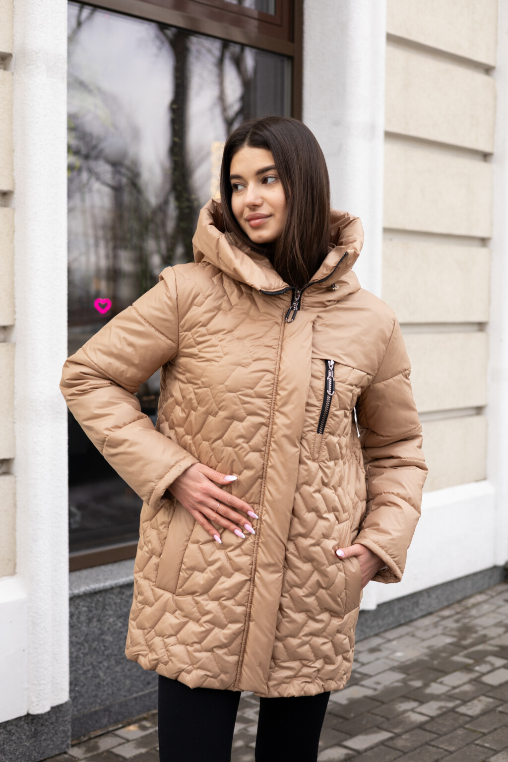 Демисезонная куртка Mila Nova К-320 кемел — изображение 4