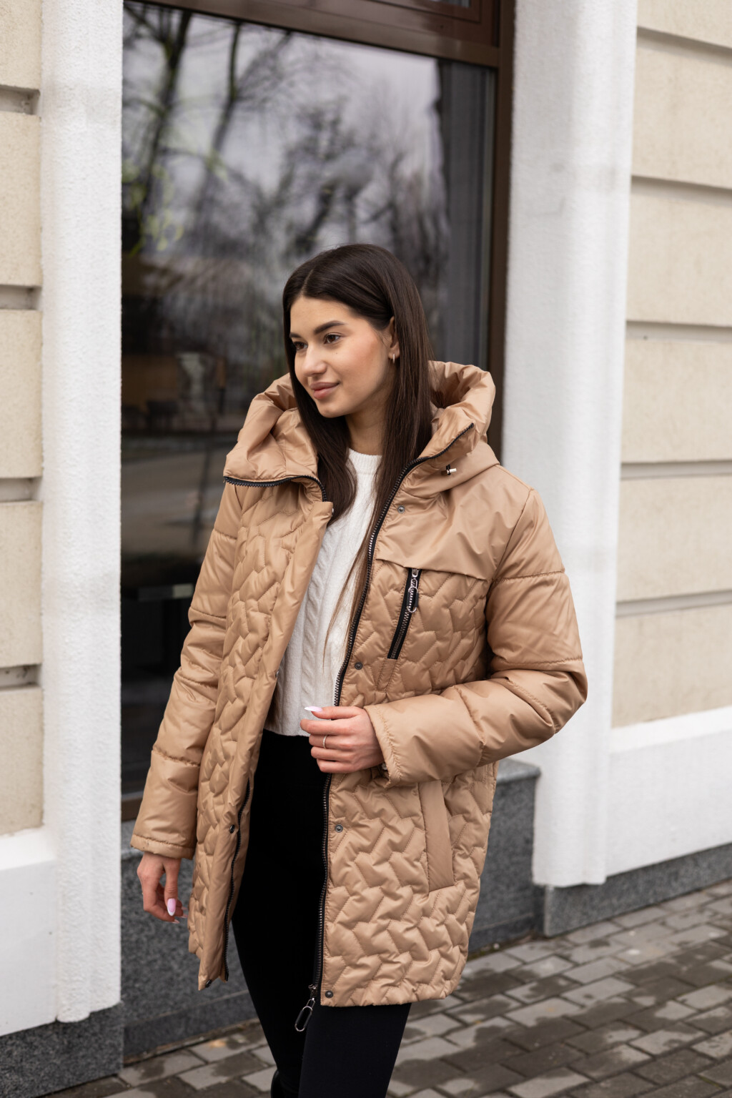 Демисезонная куртка Mila Nova К-320 кемел — изображение 5