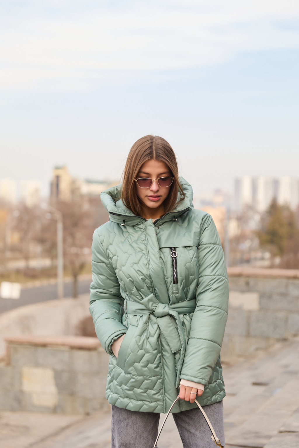 Демисезонная куртка Mila Nova К-320 оливка — изображение 4