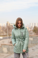 Демисезонная куртка Mila Nova К-320 оливка — изображение 4