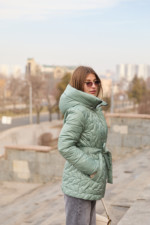 Демисезонная куртка Mila Nova К-320 оливка — изображение 3