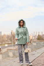 Демисезонная куртка Mila Nova К-320 оливка — изображение 2