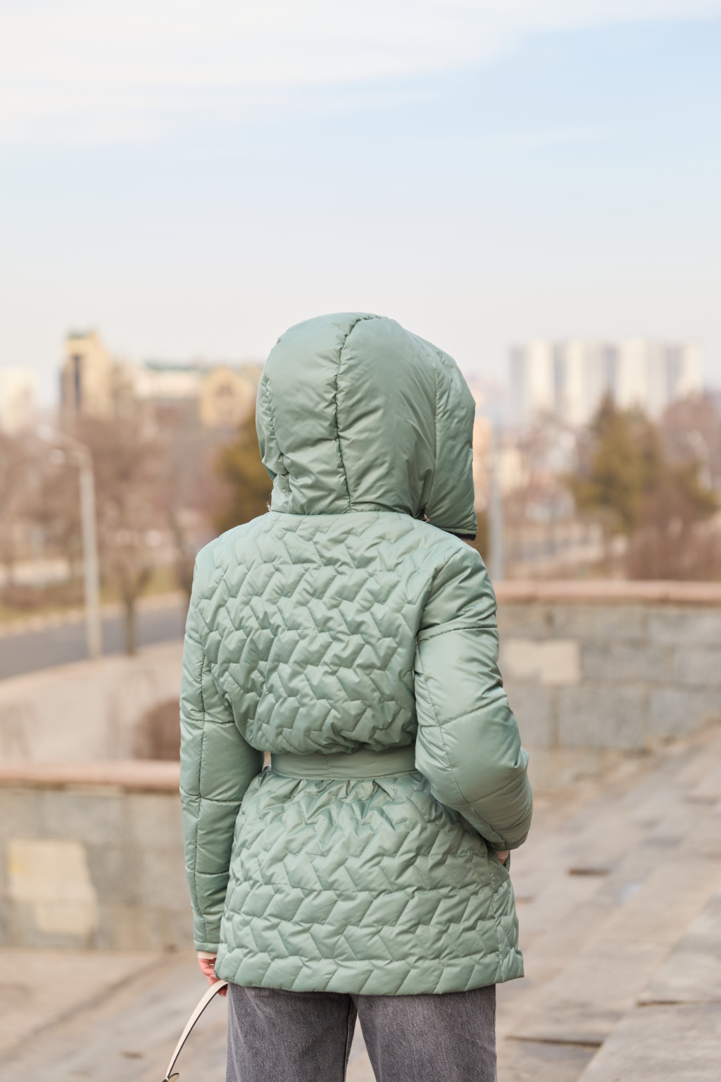 Демисезонная куртка Mila Nova К-320 оливка — изображение 6