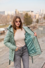 Демисезонная куртка Mila Nova К-320 оливка — изображение 7