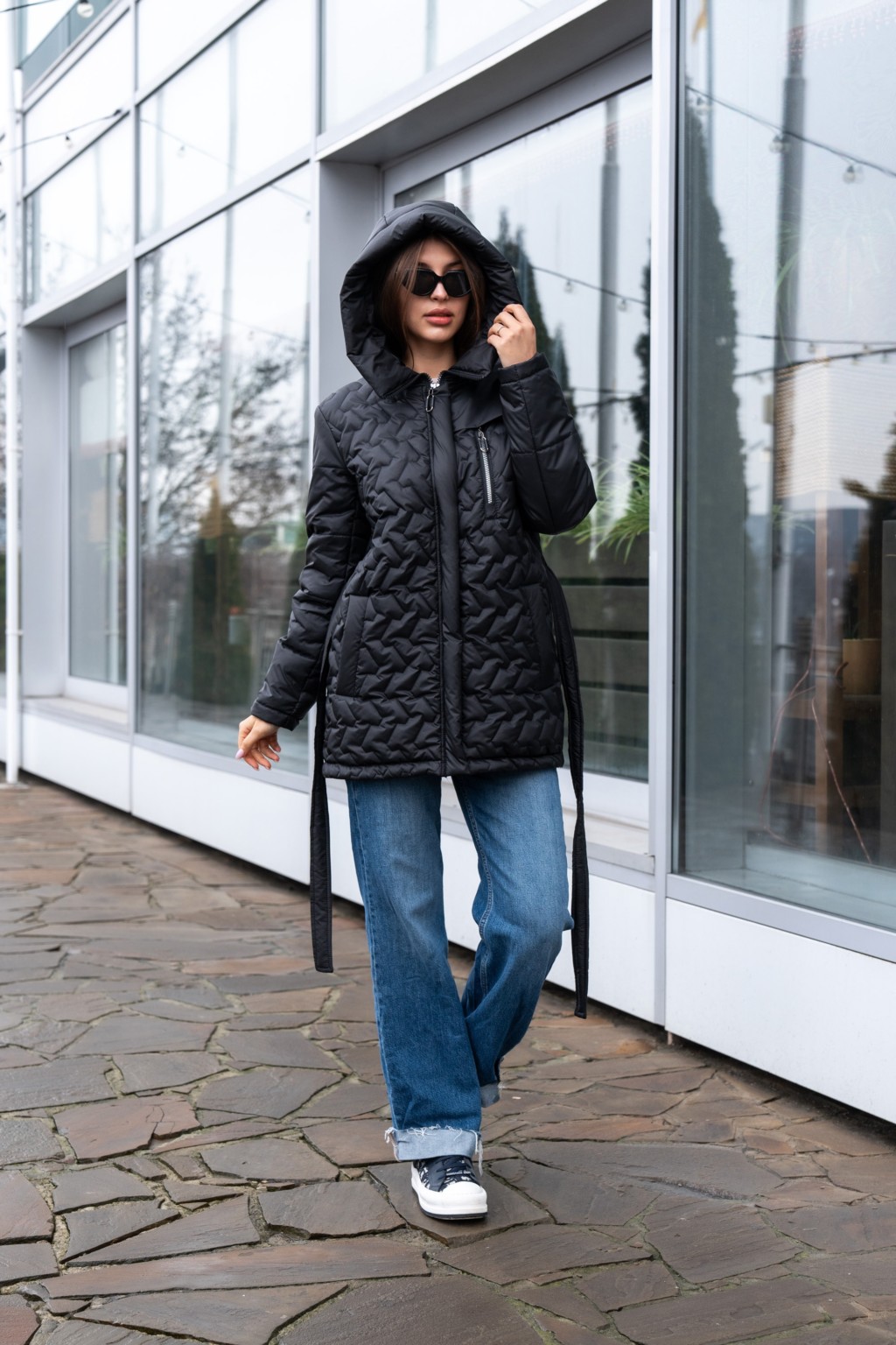 Демисезонная куртка Mila Nova К-320 черный — изображение 3