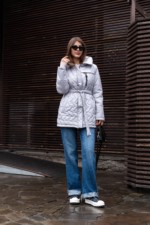 Демисезонная куртка Mila Nova К-320 серый — изображение 8