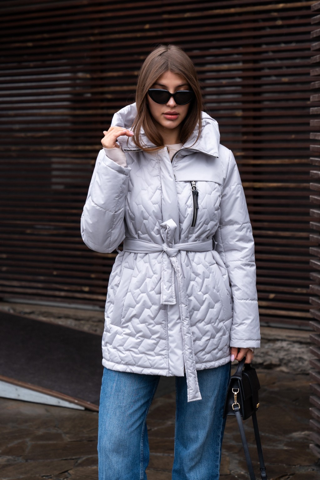 Демисезонная куртка Mila Nova К-320 серый — изображение 1