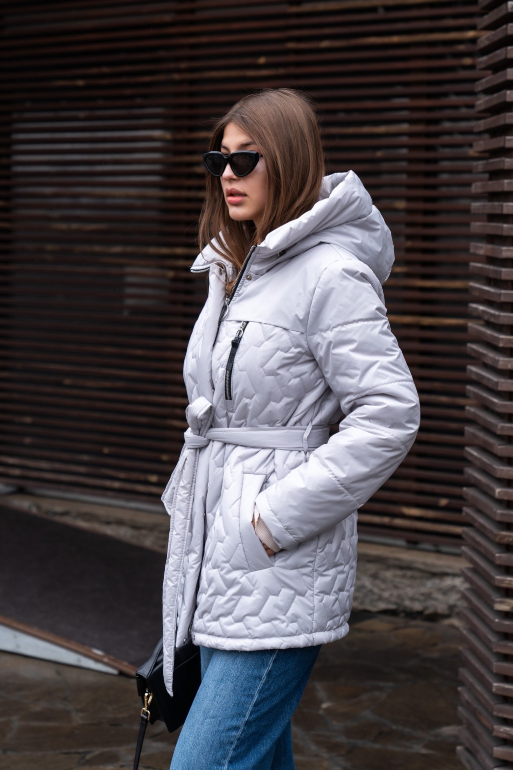 Демисезонная куртка Mila Nova К-320 серый — изображение 2