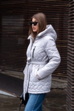 Демисезонная куртка Mila Nova К-320 серый — изображение 2