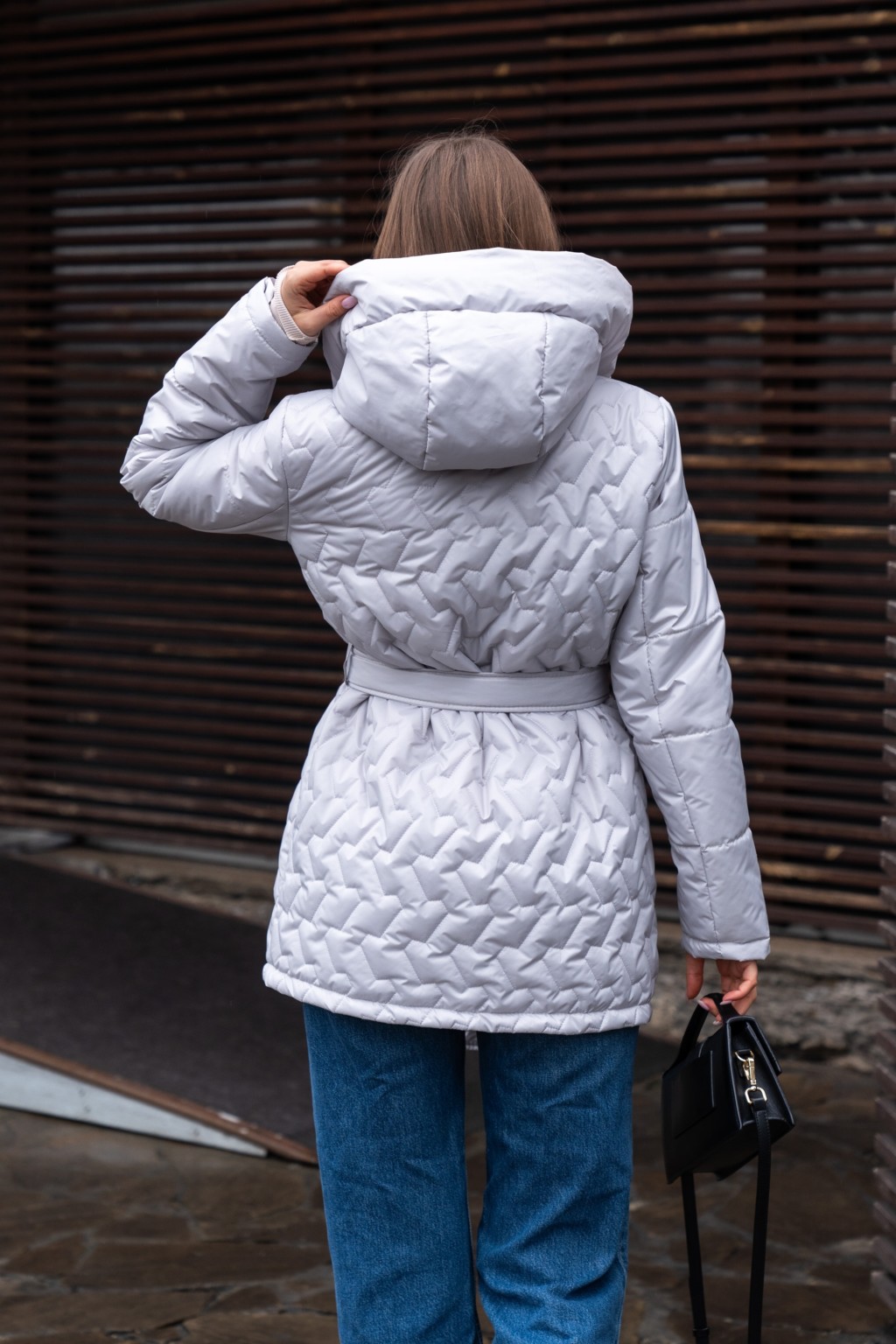 Демисезонная куртка Mila Nova К-320 серый — изображение 6