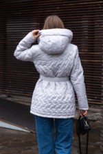 Демисезонная куртка Mila Nova К-320 серый — изображение 6