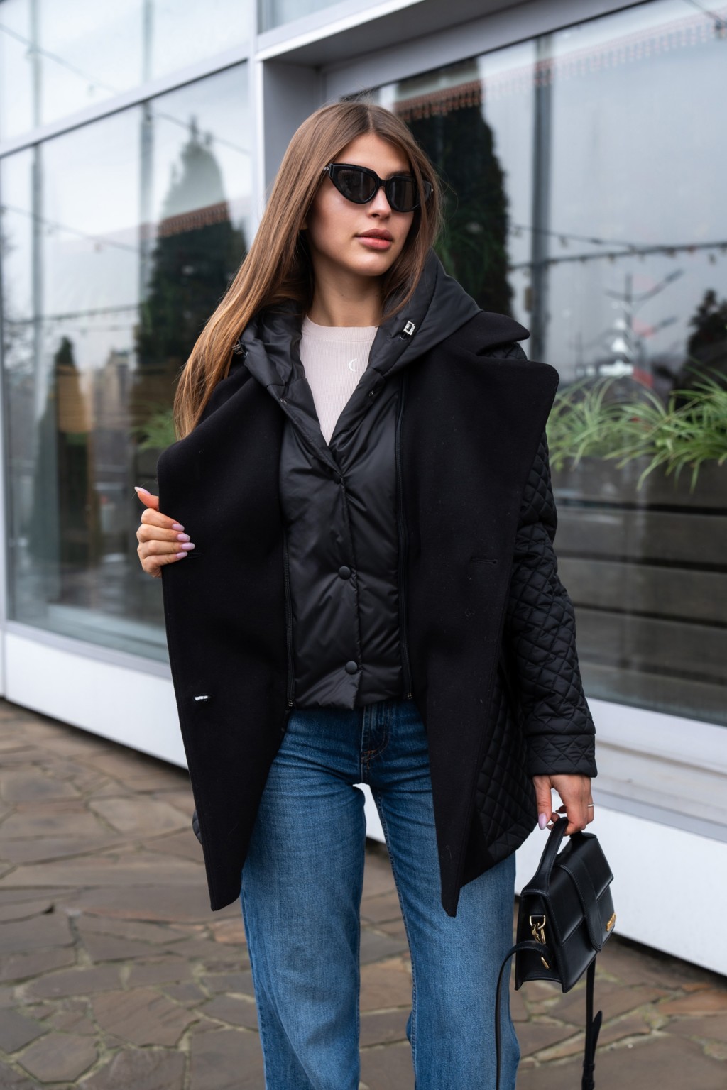 Демисезонная куртка Mila Nova К-316 черный — изображение 2