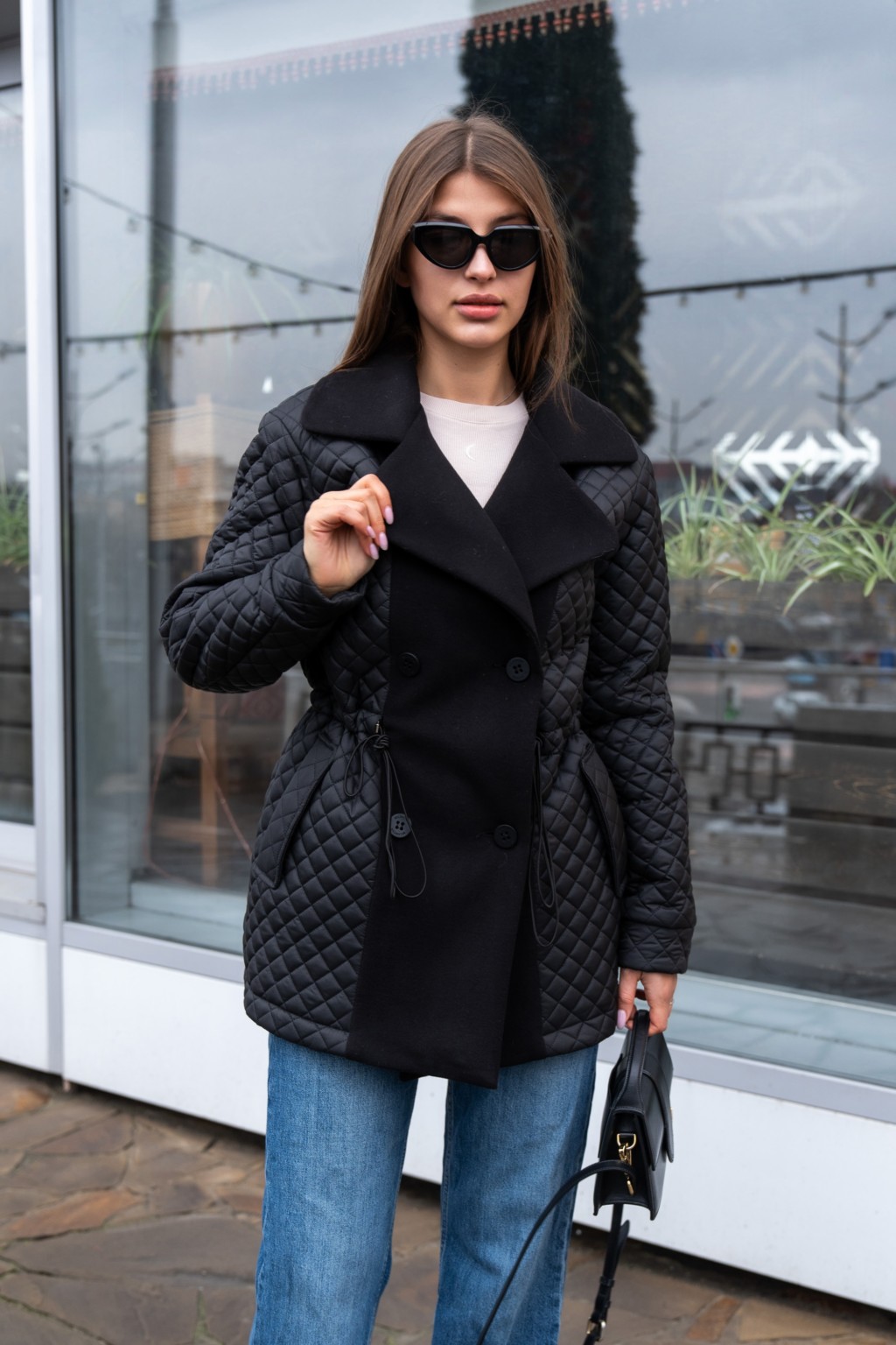 Демисезонная куртка Mila Nova К-316 черный — изображение 7