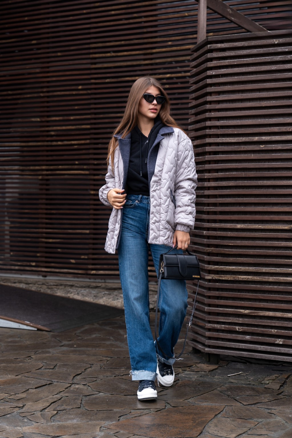 Демисезонная куртка Mila Nova К-317 серый — изображение 6