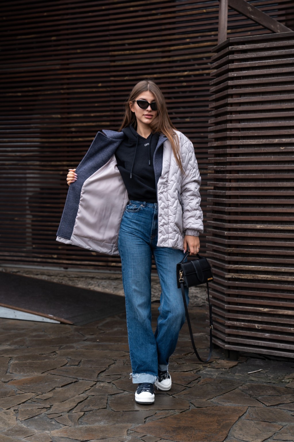 Демисезонная куртка Mila Nova К-317 серый — изображение 5