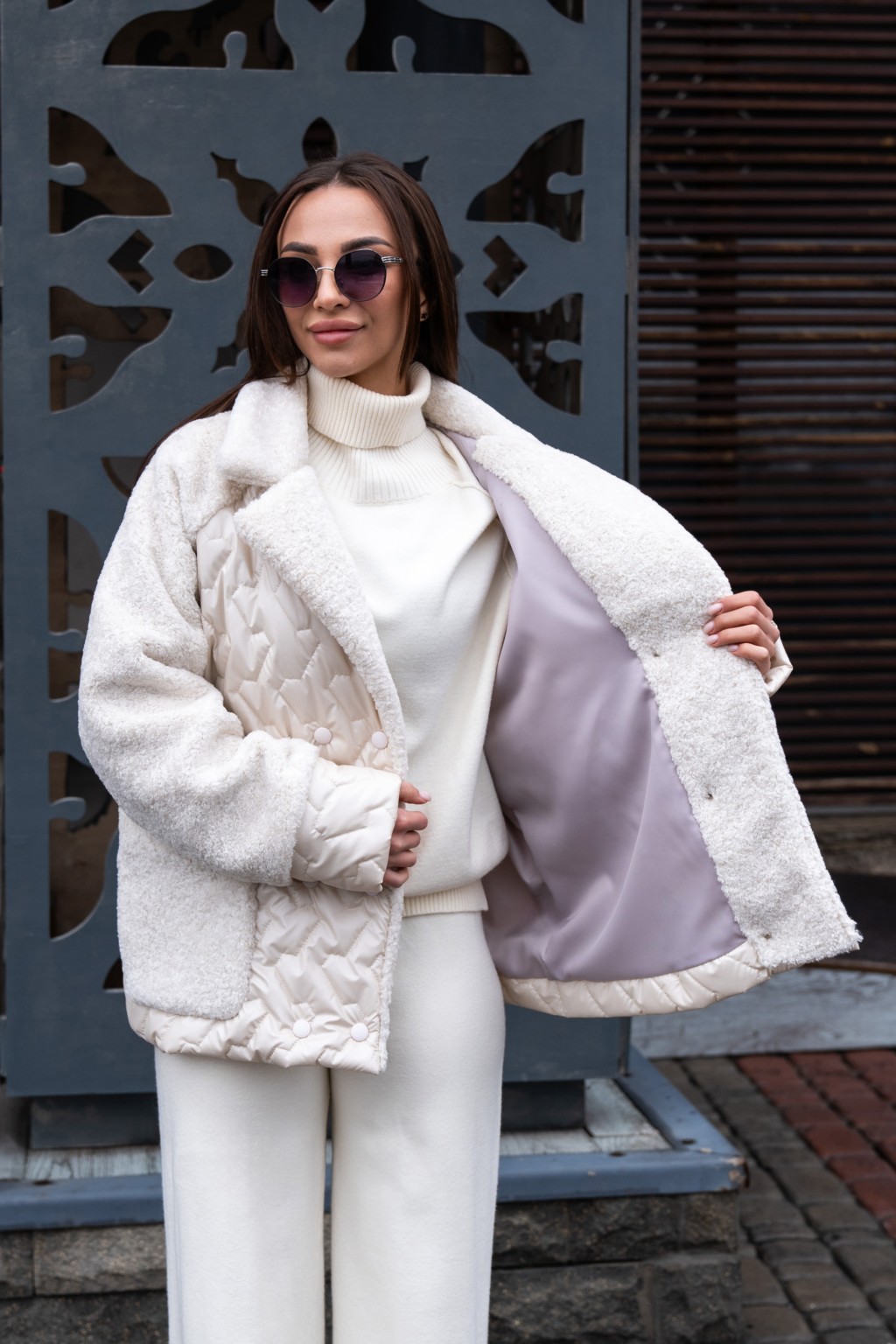 Демисезонная куртка Mila Nova К-308 молоко — изображение 7