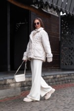 Демисезонная куртка Mila Nova К-308 молоко — изображение 3