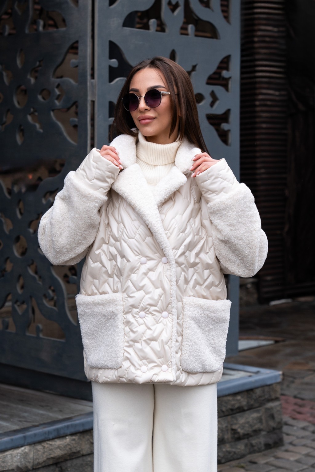 Демисезонная куртка Mila Nova К-308 молоко — изображение 1