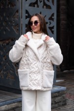 Демисезонная куртка Mila Nova К-308 молоко