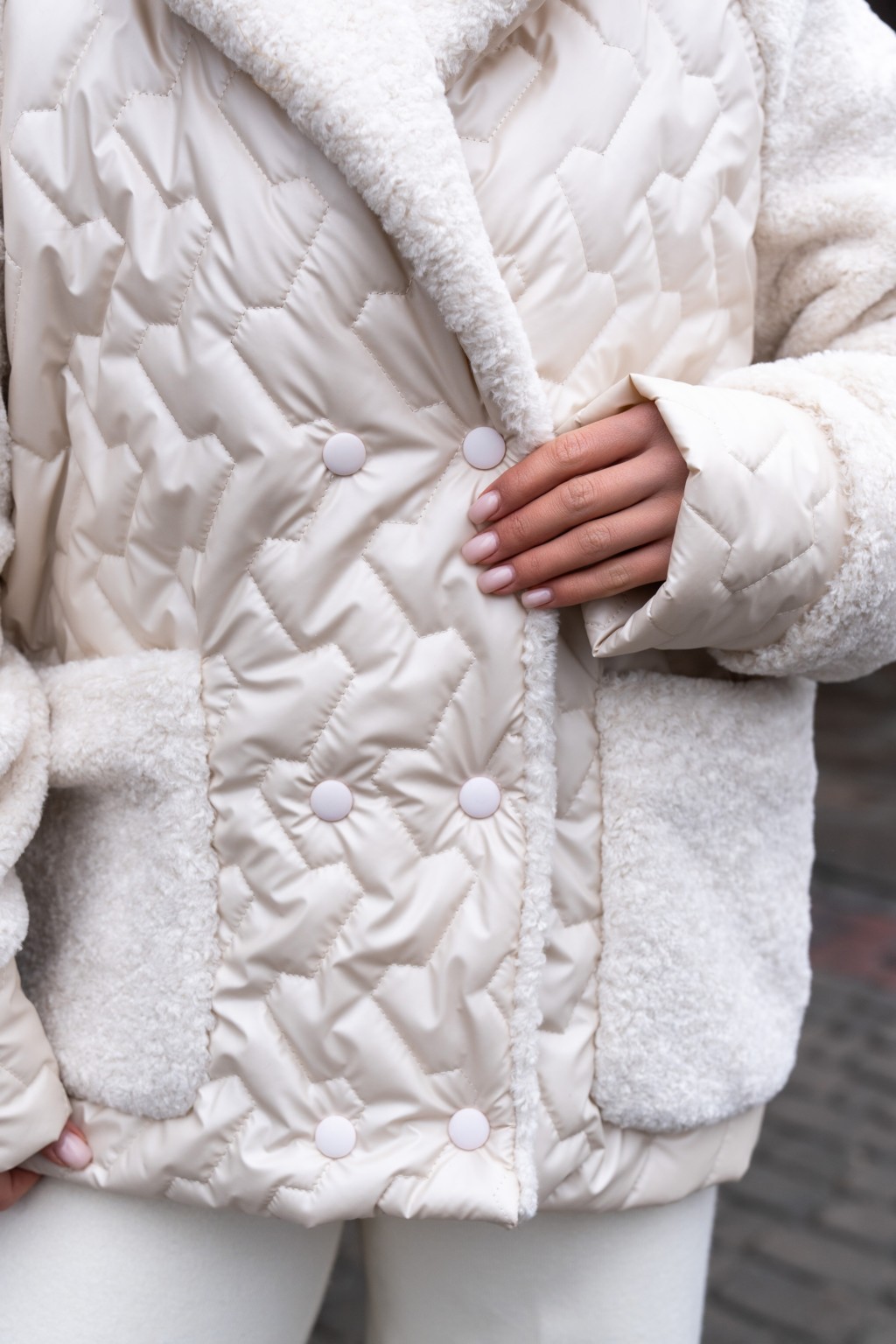 Демисезонная куртка Mila Nova К-308 молоко — изображение 6