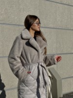 Зимнее пальто Mila Nova ПВ-333 серый — изображение 2