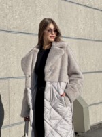 Зимнее пальто Mila Nova ПВ-333 серый — изображение 5