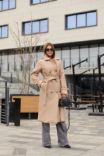 Демисезонный плащ Mila Nova ПВ-339 бежевый — изображение 3